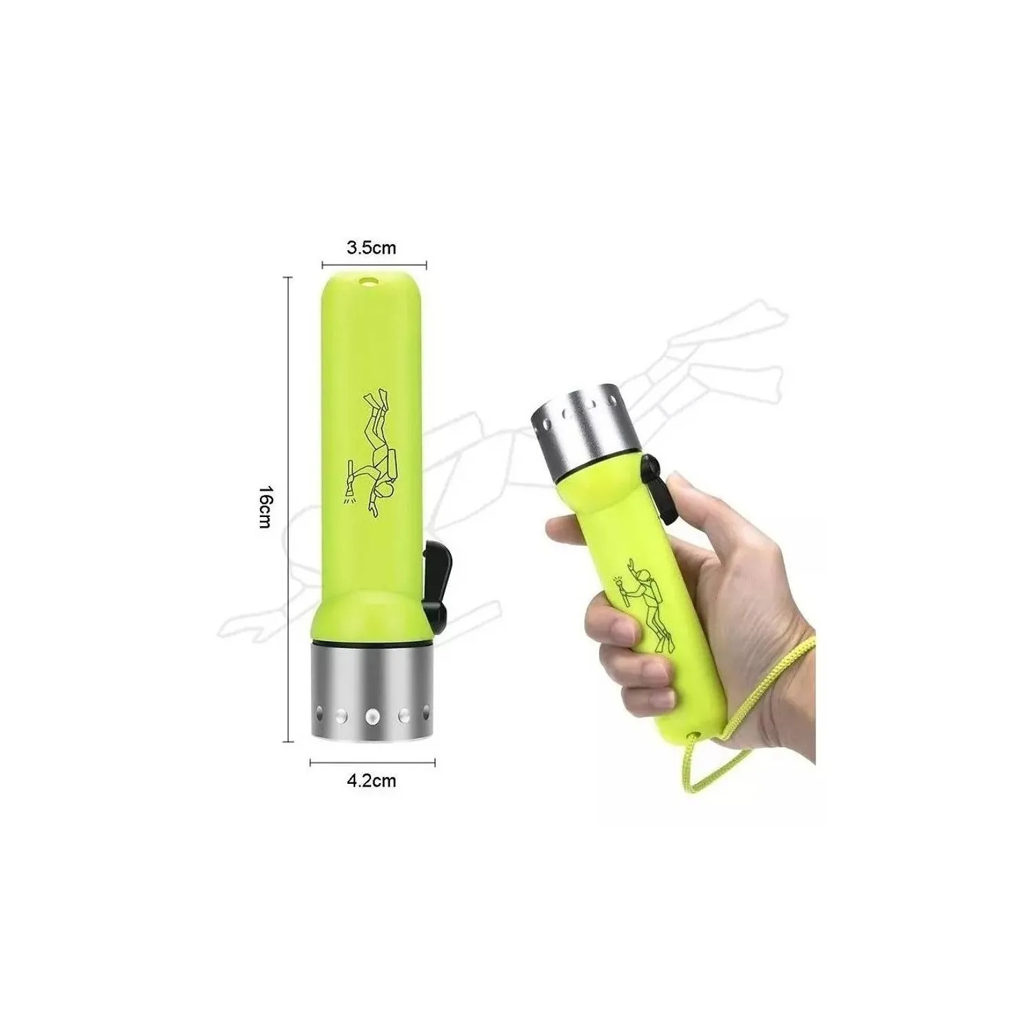 Linterna Acuatica Para Buceo Mano